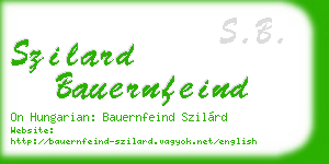 szilard bauernfeind business card